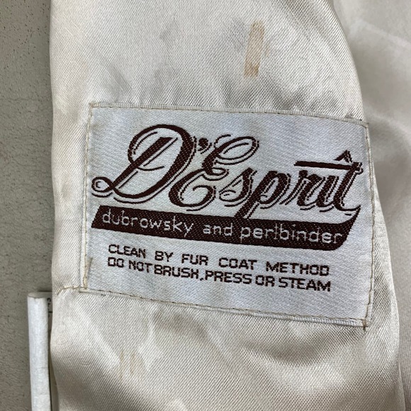 ❌SOLD❌1950's faux fur with knitted wool sleeve coat by DUBROWSKY & PERLBINDER - Picture 10 of 14